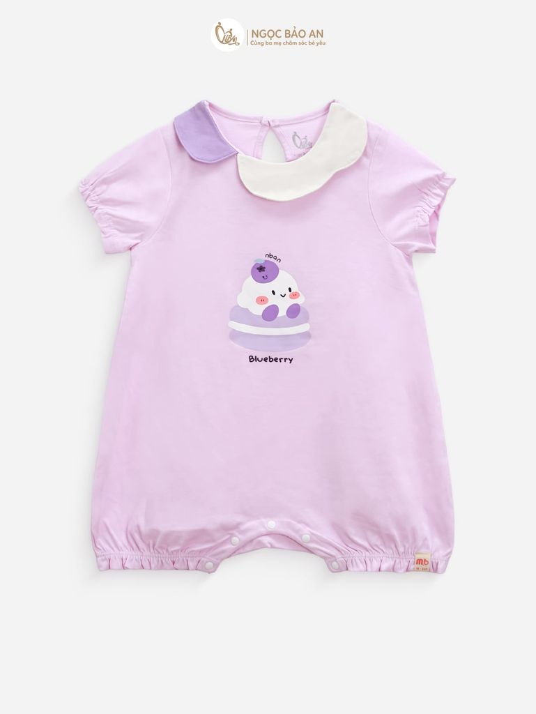 [M&B] BST CANDY: Body đùi tay ngắn cotton M&b cho bé (Blueberry)