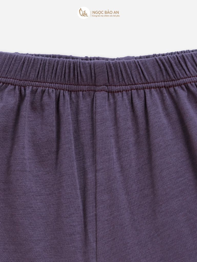 [NGỌC BẢO AN KIDS] Bộ sát nách thể thao cotton co giãn 4c tím nhạt  (1-3 tuổi)