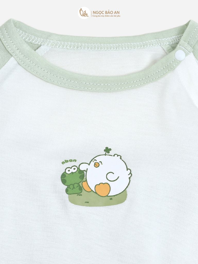 [HONEY] Bộ tay dài rayon 2c họa tiết dễ thương cho bé