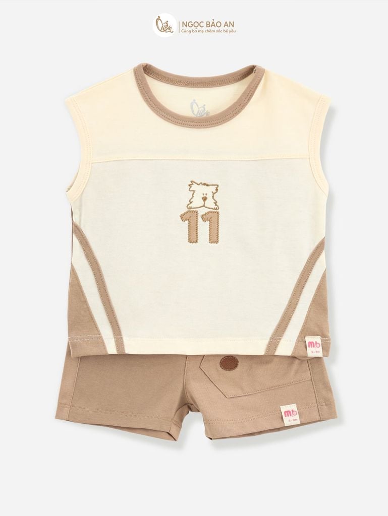 [M&B] BST CÚN: Bộ tay cộc thể thao cotton M&B (Cún 11)