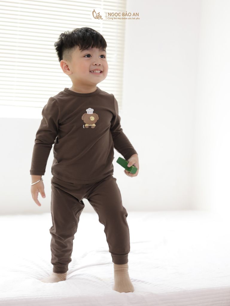 [HONEY] Bộ tay dài cotton co giãn 4 chiều Honey cho bé (1-3 tuổi)
