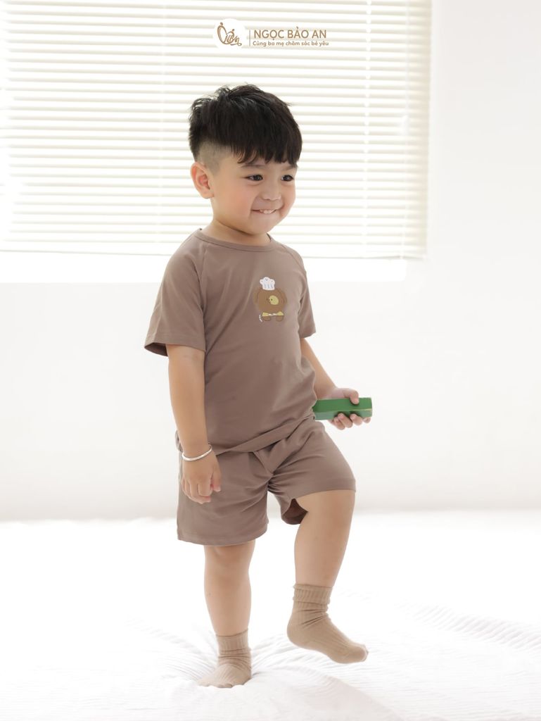 [HONEY] Bộ tay ngắn cotton co giãn 4 chiều Honey cho bé (1-3 tuổi)