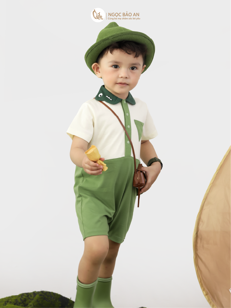 [M&B] BST DINO: Body đùi M&B cotton bé trai (Snuggle Dino)