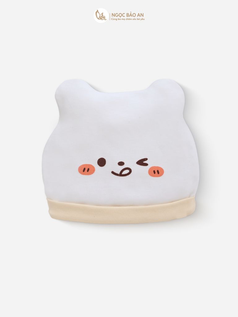 [M&B] Set 2 nón bo cotton M&B in hình họa tiết (Combo Sơ Sinh Cotton 2025)