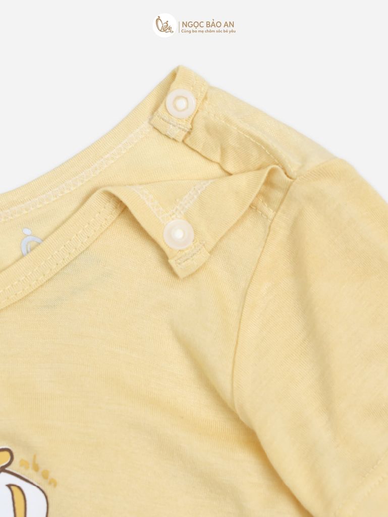 [HONEY] Bộ tay ngắn rayon 2c họa tiết dễ thương cho bé