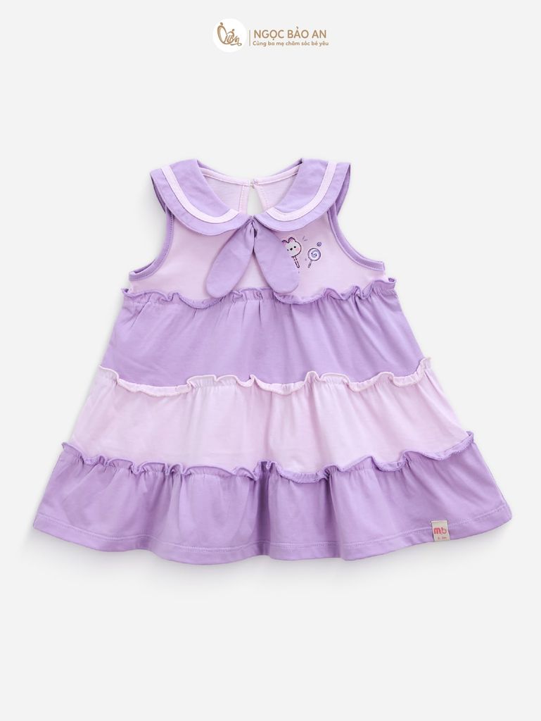 [M&B] BST CANDY: Đầm tầng dáng xòe cotton M&B cổ thủy thủ cho bé gái (Kẹo ngọt)