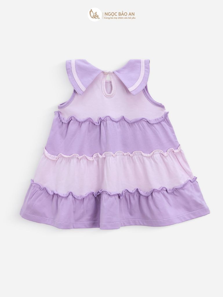 [M&B] BST CANDY: Đầm tầng dáng xòe cotton M&B cổ thủy thủ cho bé gái (Kẹo ngọt)