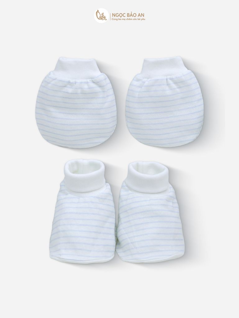 [M&B] Bộ bao tay chân cotton M&B sơ sinh họa tiết Rùa & Bạch Tuộc cho bé (Combo sơ sinh cotton 2025)