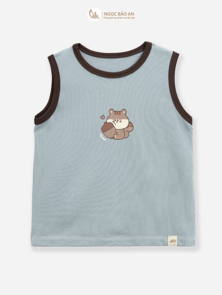 [NGỌC BẢO AN KIDS] Bộ sát nách thể thao cotton co giãn 4 chiều NBAn Kids cho bé (1-3 tuổi)