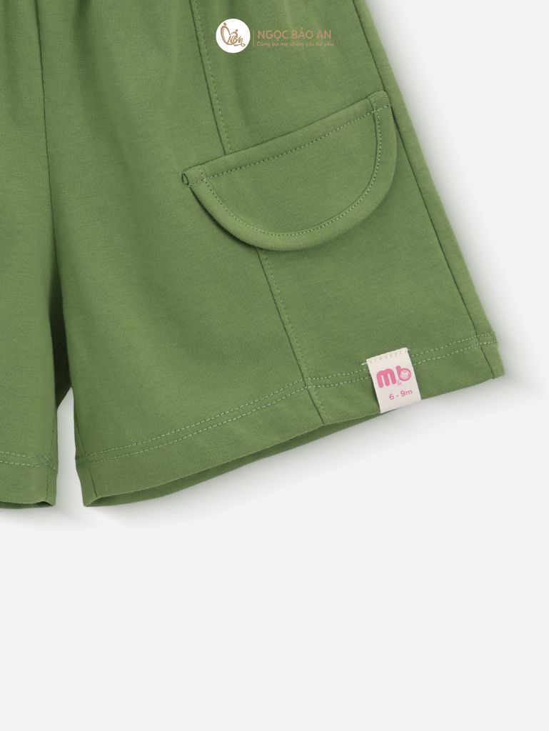 [M&B] BST DINO: Bộ ngắn bé trai M&B cotton (Dino Pack)