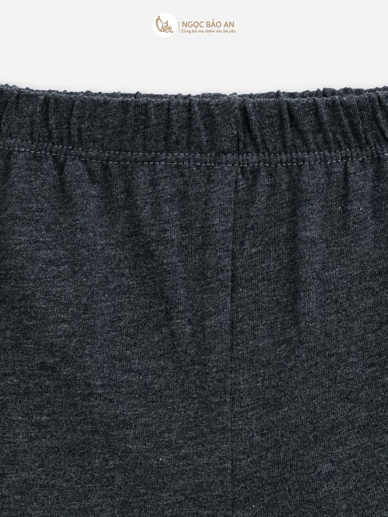 [NGỌC BẢO AN KIDS] Bộ lửng tay ngắn cotton xám co giãn 4c (1-3 tuổi)