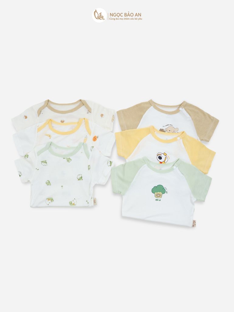 [HONEY] Bodychip tay ngắn sơ sinh HONEY chất liệu rayon mềm mại,thoáng mát, êm dịu da bé.