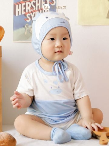 [M&B] Bộ ngắn cài vai Ngựa Xanh PM (NB-24m) [CBSSVISCOSE]