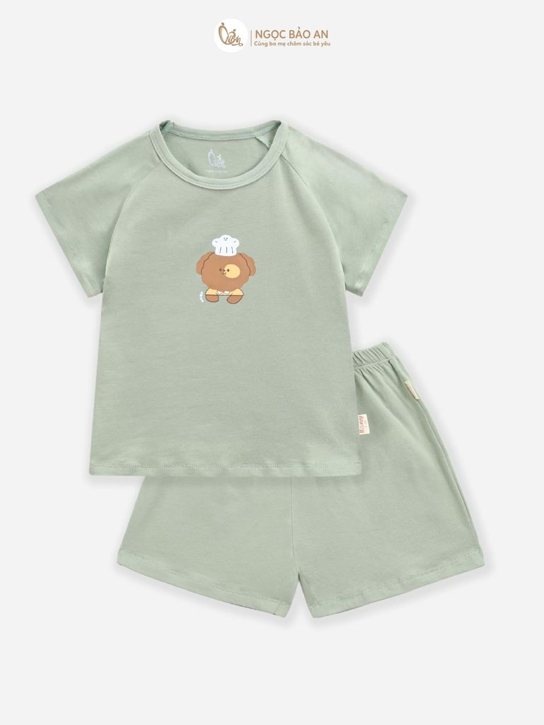 [HONEY] Bộ tay ngắn cotton co giãn 4 chiều Honey cho bé (1-3 tuổi)