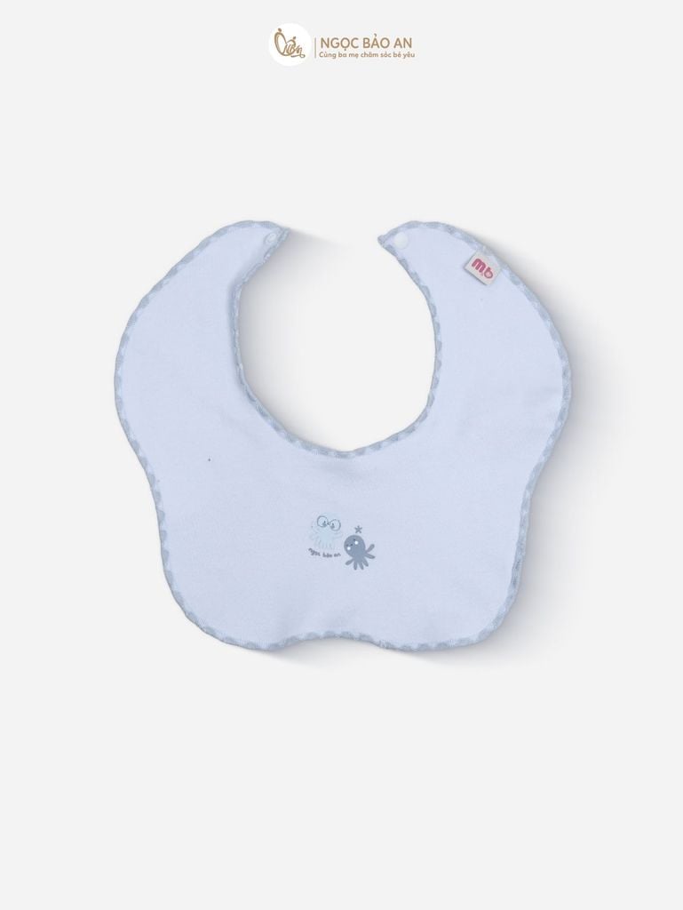 [M&B] Set 2 yếm nút cotton rùa và bạch tuộc xanh