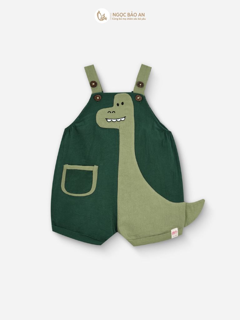 [M&B] BST DINO: Set áo họa tiết phối yếm lil dino