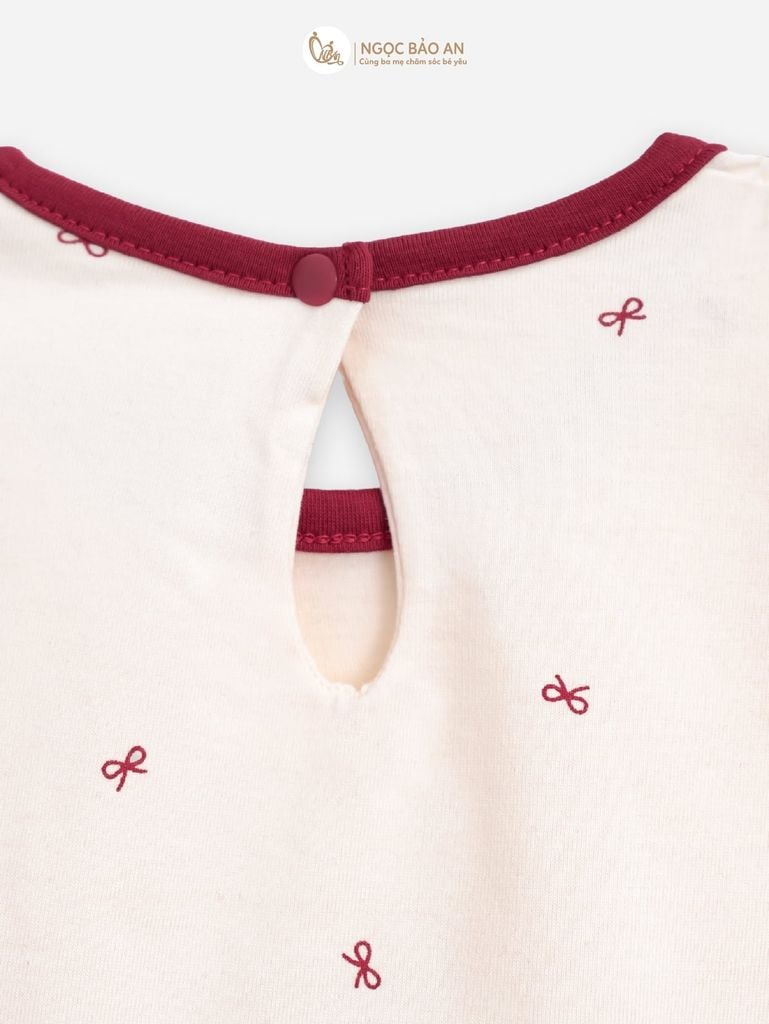 [M&B] BST THỎ MƠ: Set áo cánh tiên + chân váy đỏ xòe cotton M&b cho bé gái (Thỏ Mơ)