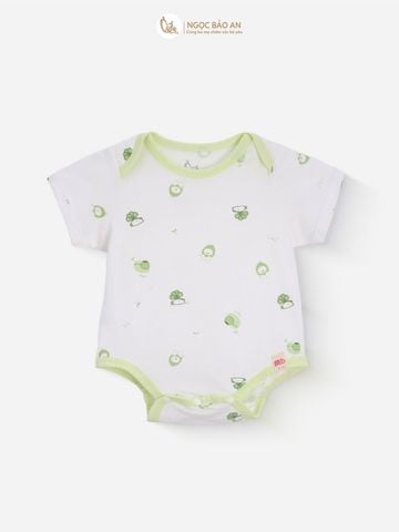 [M&B] Bodychip tay ngắn tone Xanh Bơ cotton M&B cho bé (Combo Sơ Sinh Cotton 2025)