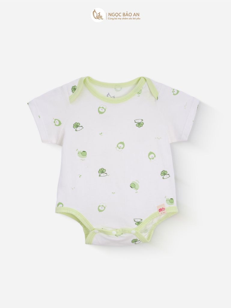 [M&B] Combo Sơ Sinh cotton M&B tone Xanh Bơ in hình họa tiết đầy đủ phụ kiện cho bé (Combo Sơ Sinh cotton 2025)
