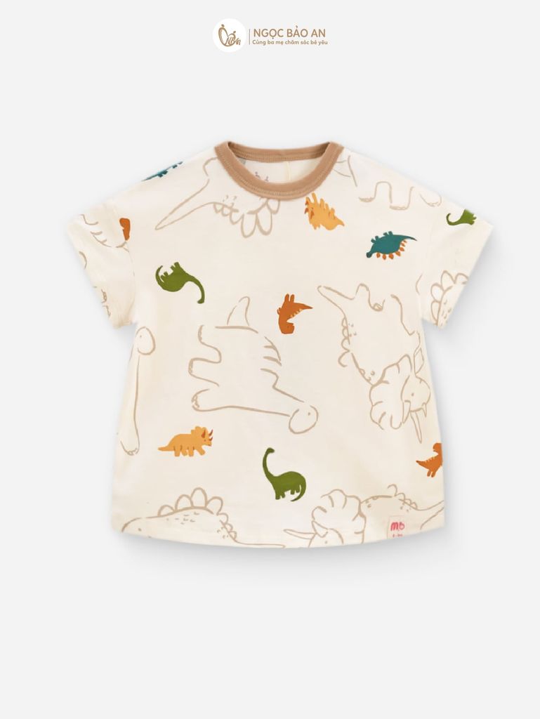 [M&B] BST DINO: Set áo họa tiết phối yếm lil dino