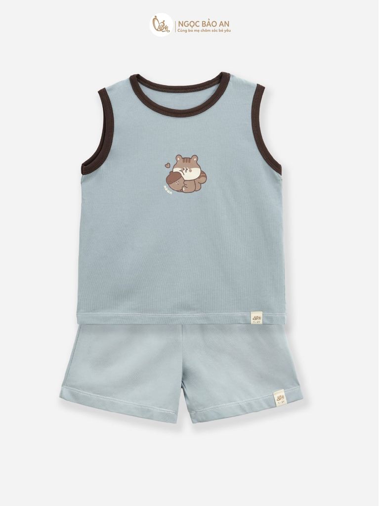 [NGỌC BẢO AN KIDS] Bộ sát nách thể thao cotton co giãn 4 chiều NBAn Kids cho bé (1-3 tuổi)