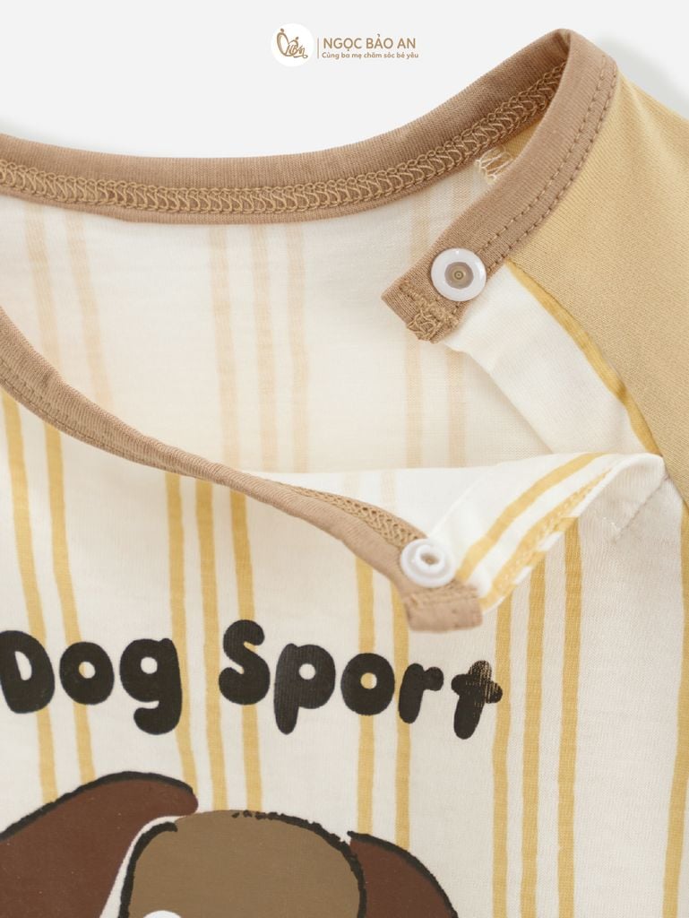 [M&B] BST CÚN: Body đùi tay ngắn cotton M&B (Dog Sport 53)