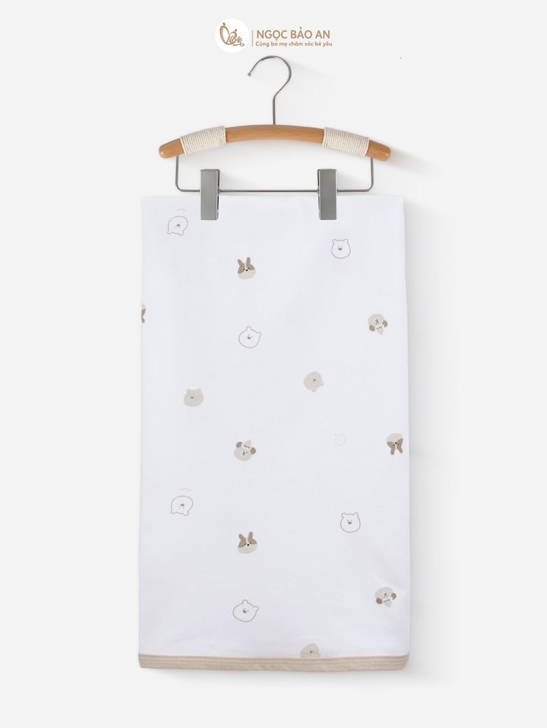 [M&B] Khăn choàng đa năng Cotton M&B in hình họa tiết 85x100cm (Combo Sơ Sinh 2025)
