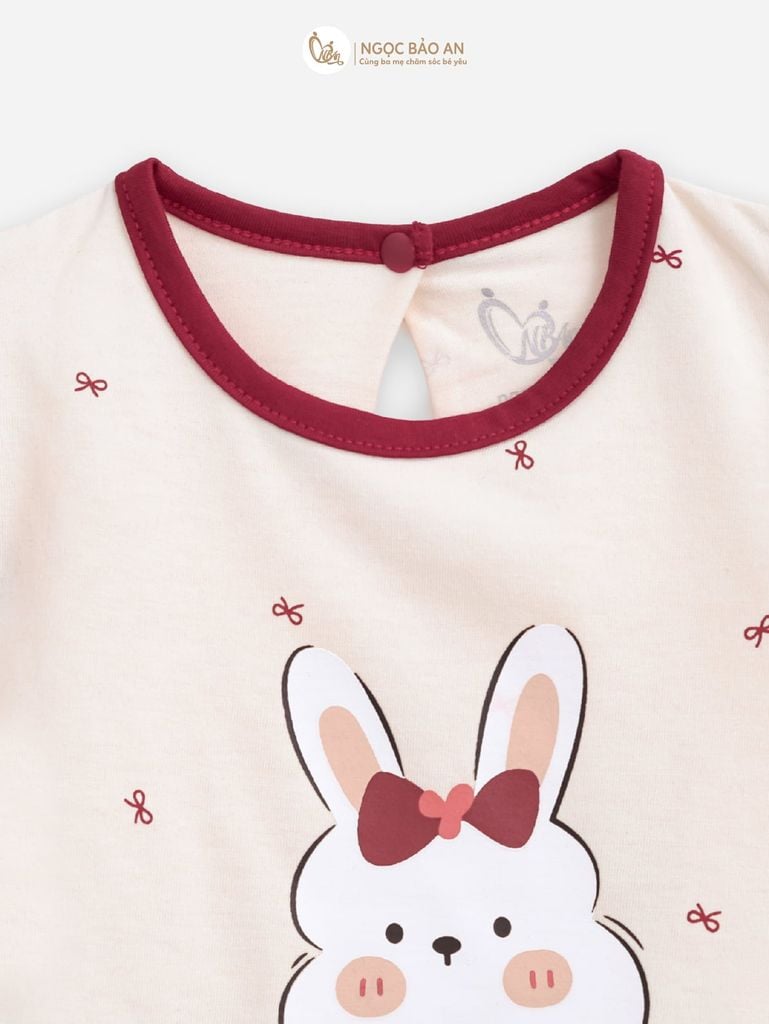 [M&B] BST THỎ MƠ: Set áo cánh tiên + chân váy đỏ xòe cotton M&b cho bé gái (Thỏ Mơ)