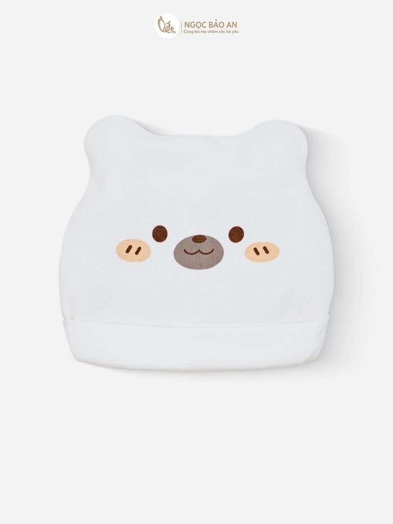 [M&B] Set 2 nón bo cotton M&B in hình họa tiết (Combo Sơ Sinh Cotton 2025)