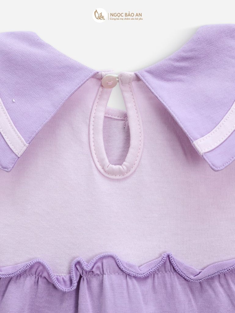 [M&B] BST CANDY: Đầm tầng dáng xòe cotton M&B cổ thủy thủ cho bé gái (Kẹo ngọt)