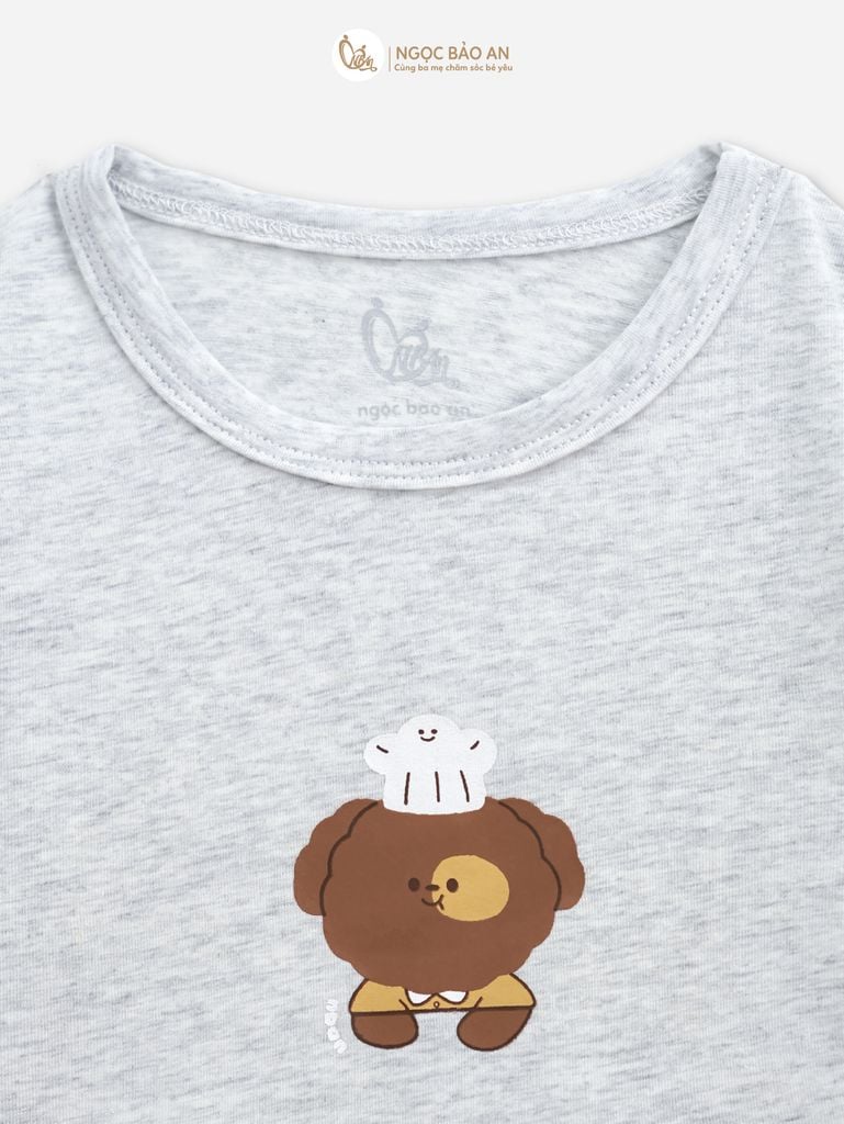 [NGỌC BẢO AN KIDS] Bộ lửng tay ngắn cotton co giãn 4 chiều NBAn Kids cho bé (1-3 tuổi)