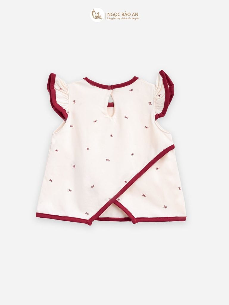 [M&B] BST THỎ MƠ: Set áo cánh tiên + chân váy đỏ xòe cotton M&b cho bé gái (Thỏ Mơ)