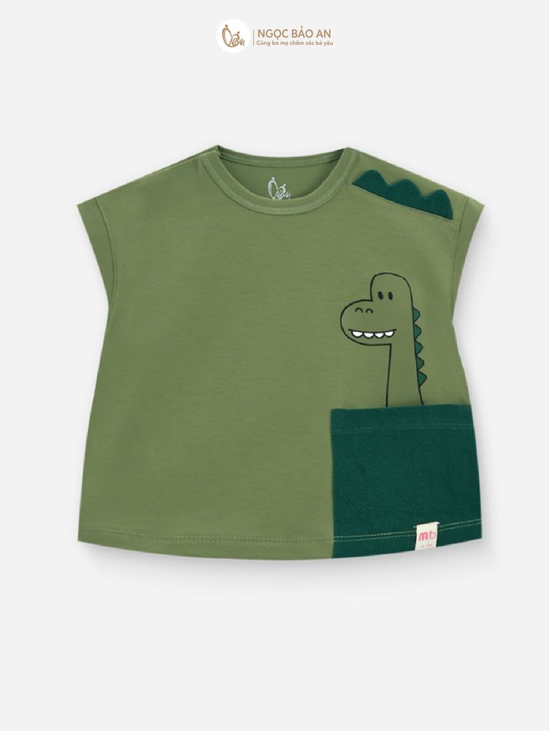 [M&B] BST DINO: Bộ áo phối quần ngắn peekosaur