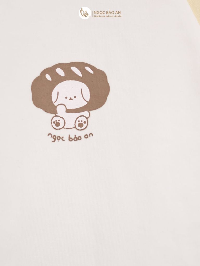 [M&B] Bộ ngắn cài bên cotton gấu bread PM