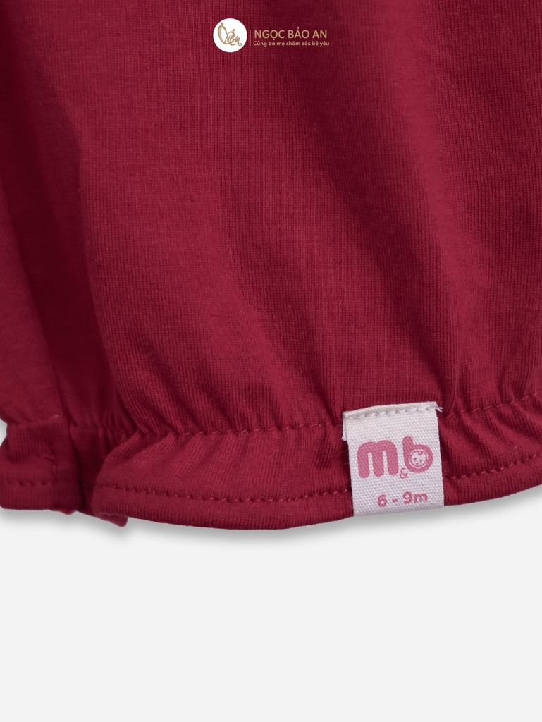 [M&B] BST THỎ MƠ: Bộ áo tay ngắn quần lửng cotton M&b cho bé gái (Thỏ Nấm)