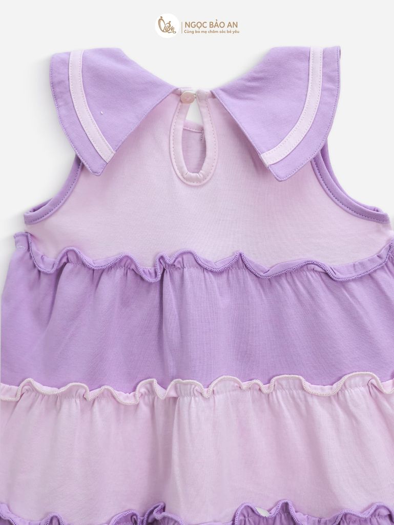 [M&B] BST CANDY: Đầm tầng dáng xòe cotton M&B cổ thủy thủ cho bé gái (Kẹo ngọt)