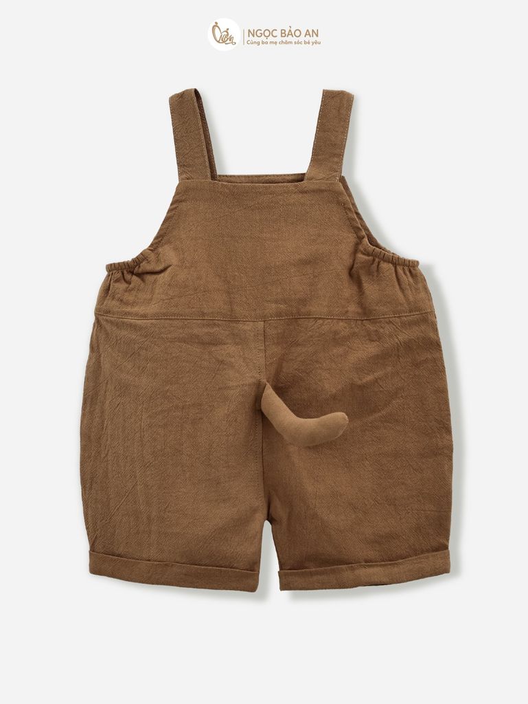 [M&B] BST CÚN: Set áo+yếm cotton M&B (Cún Nâu)