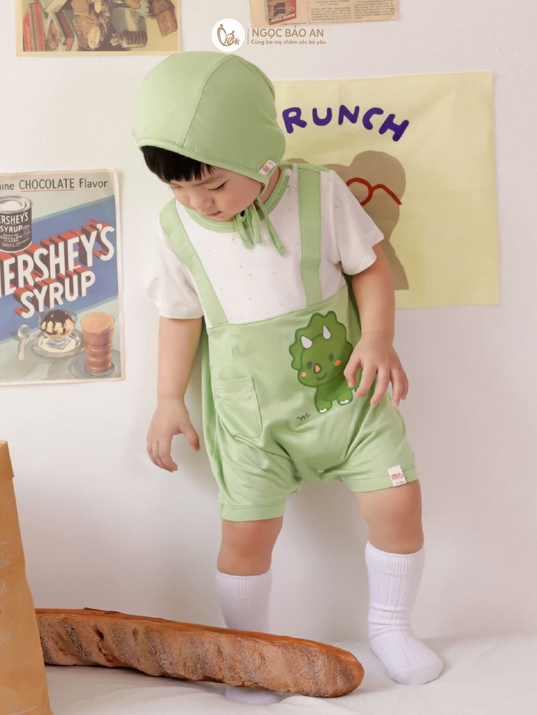 [M&B] Body đùi tay ngắn giả yếm dilo (NB-12m)