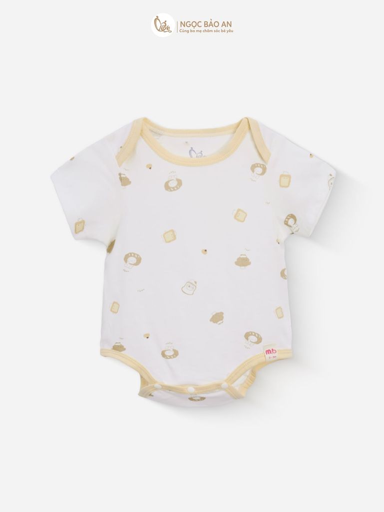 [M&B] Combo Sơ Sinh cotton M&B tone Vàng in hình họa tiết đầy đủ phụ kiện cho bé (Combo Sơ Sinh cotton 2025)