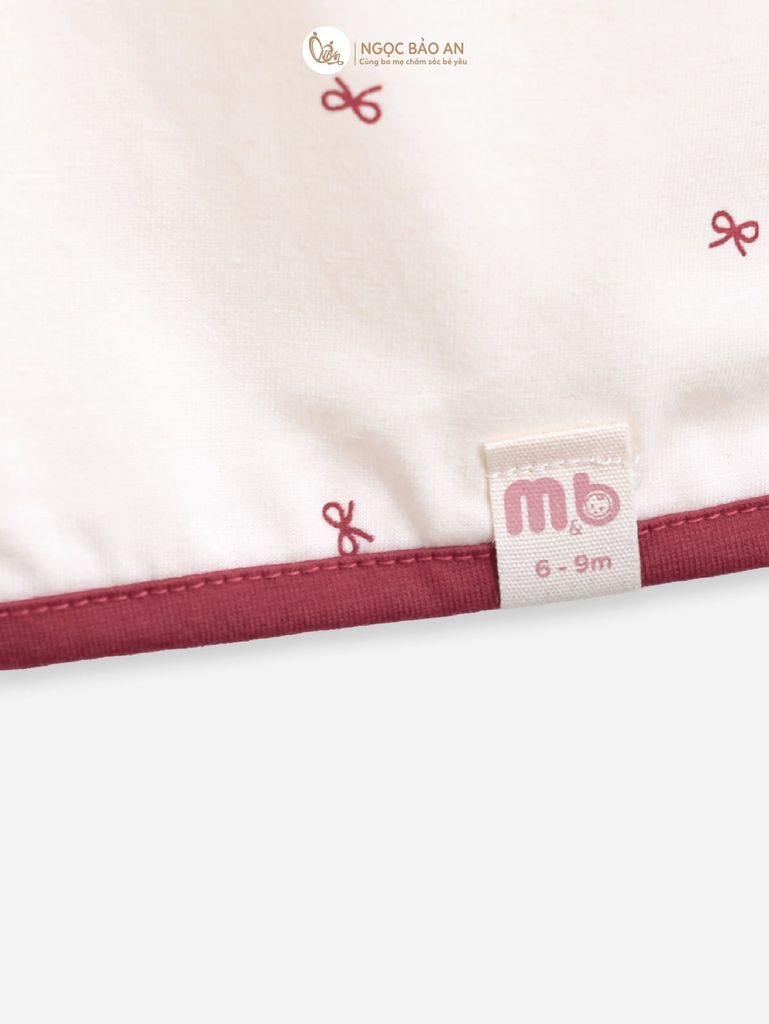 [M&B] BST THỎ MƠ: Bộ áo tay ngắn quần lửng cotton M&b cho bé gái (Thỏ Nấm)