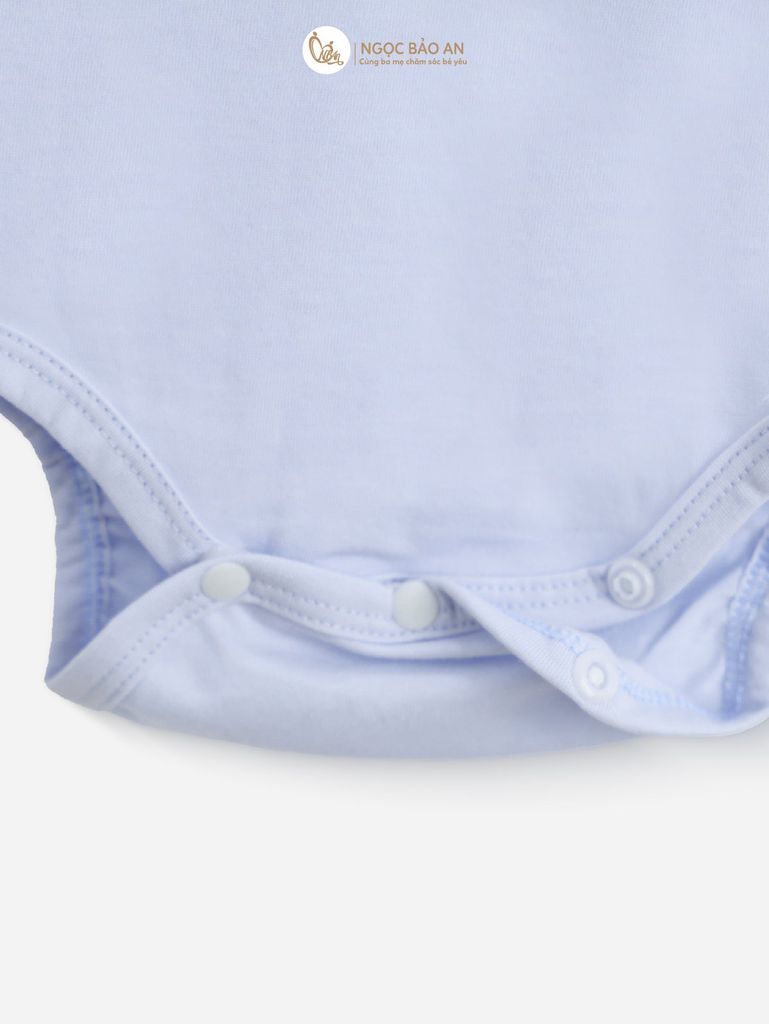 [M&B] Bodychip tay ngắn tone Xanh cotton M&B cho bé (Combo Sơ Sinh Cotton 2025)