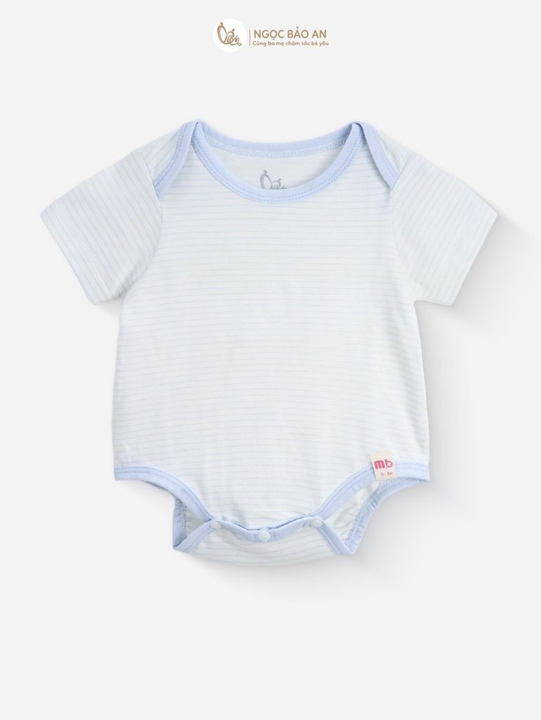 [M&B] Bodychip tay ngắn tone Xanh cotton M&B cho bé (Combo Sơ Sinh Cotton 2025)