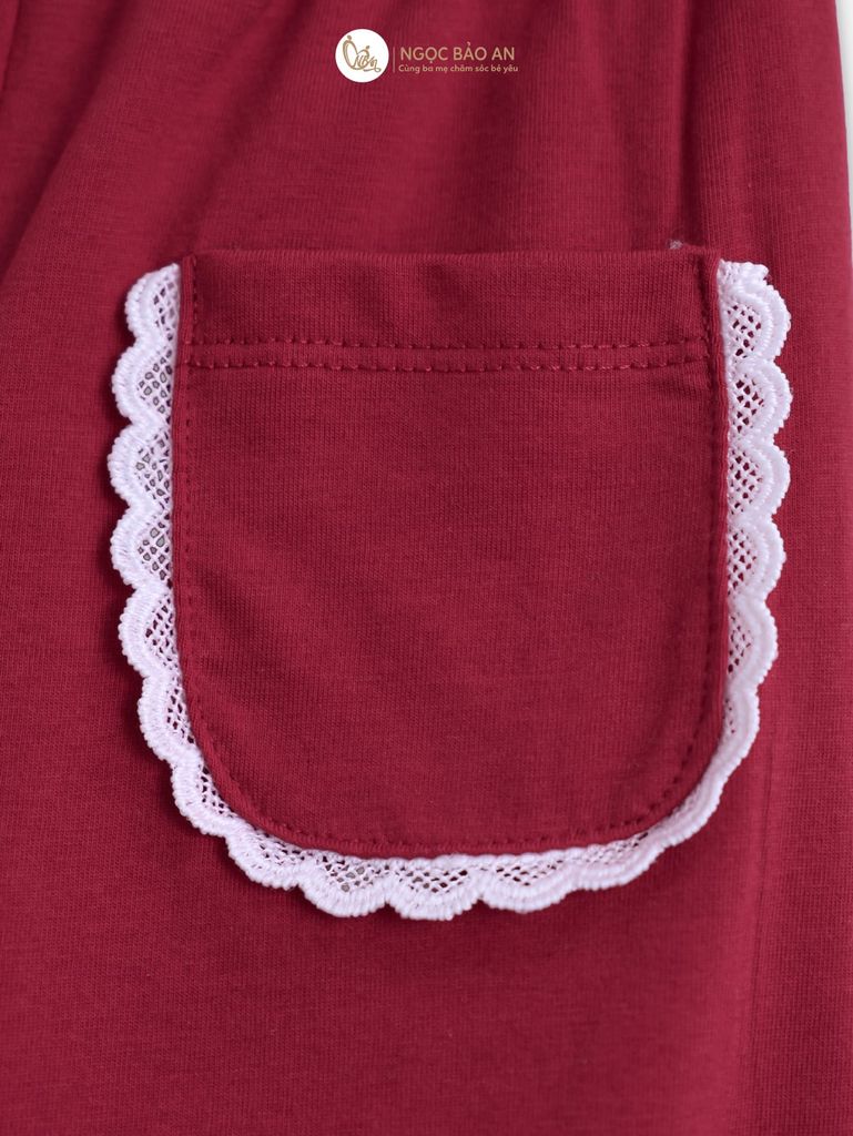 [M&B] BST THỎ MƠ: Bộ áo quần dài phối nơ cotton M&b cho bé gái (Bunny Tiểu Thư)