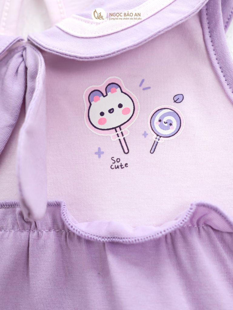 [M&B] BST CANDY: Đầm tầng dáng xòe cotton M&B cổ thủy thủ cho bé gái (Kẹo ngọt)