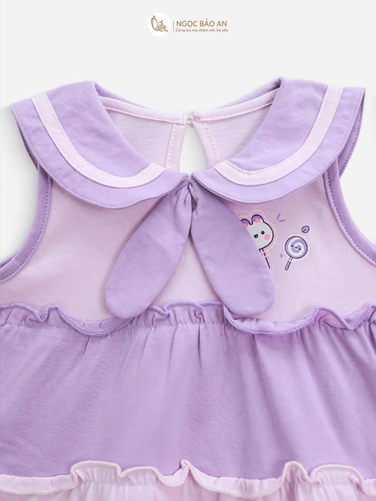 [M&B] BST CANDY: Đầm tầng dáng xòe cotton M&B cổ thủy thủ cho bé gái (Kẹo ngọt)