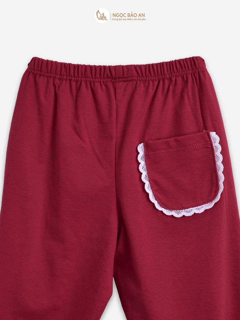 [M&B] BST THỎ MƠ: Bộ áo quần dài phối nơ cotton M&b cho bé gái (Bunny Tiểu Thư)