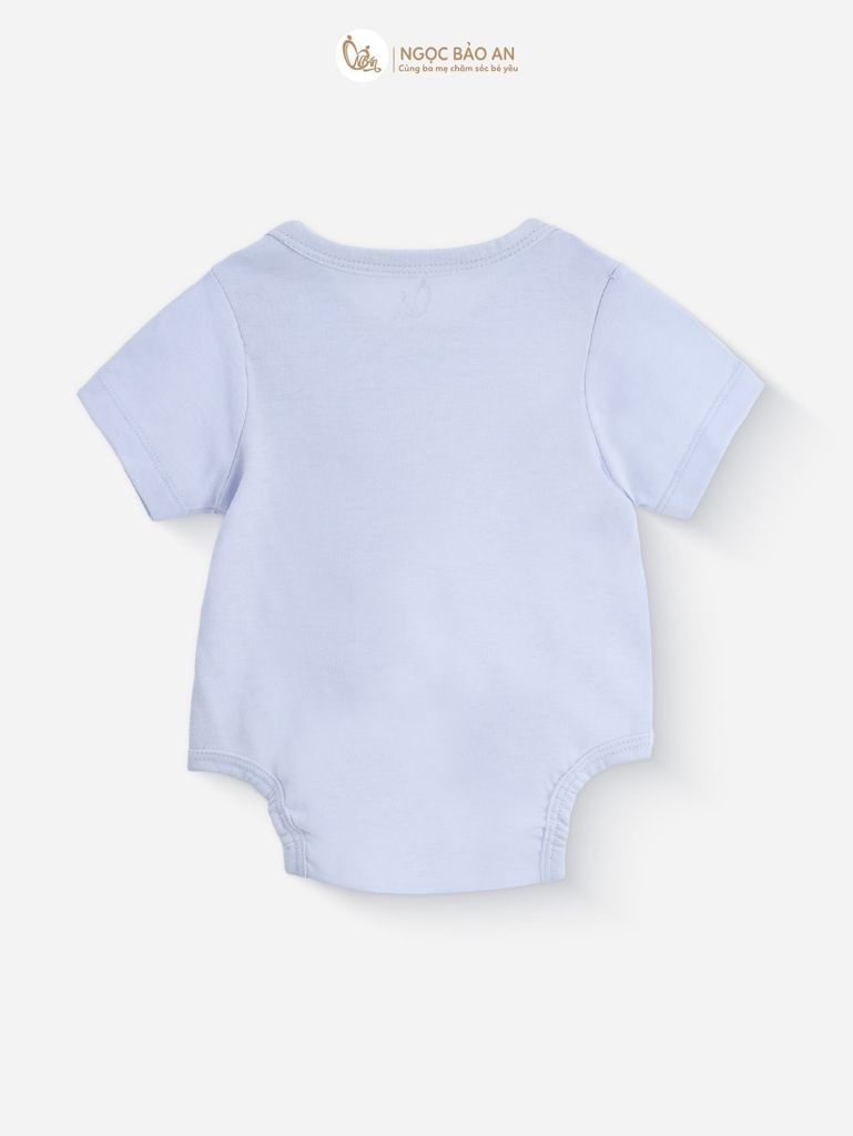 [M&B] Bodychip tay ngắn tone Xanh cotton M&B cho bé (Combo Sơ Sinh Cotton 2025)