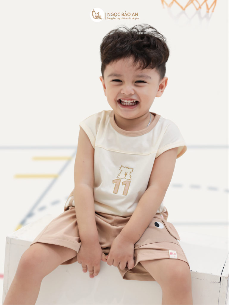 [M&B] BST CÚN: Bộ tay cộc thể thao cotton M&B (Cún 11)