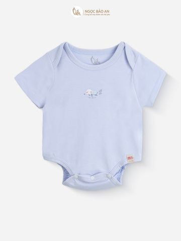 [M&B] Bodychip tay ngắn tone Xanh cotton M&B cho bé (Combo Sơ Sinh Cotton 2025)