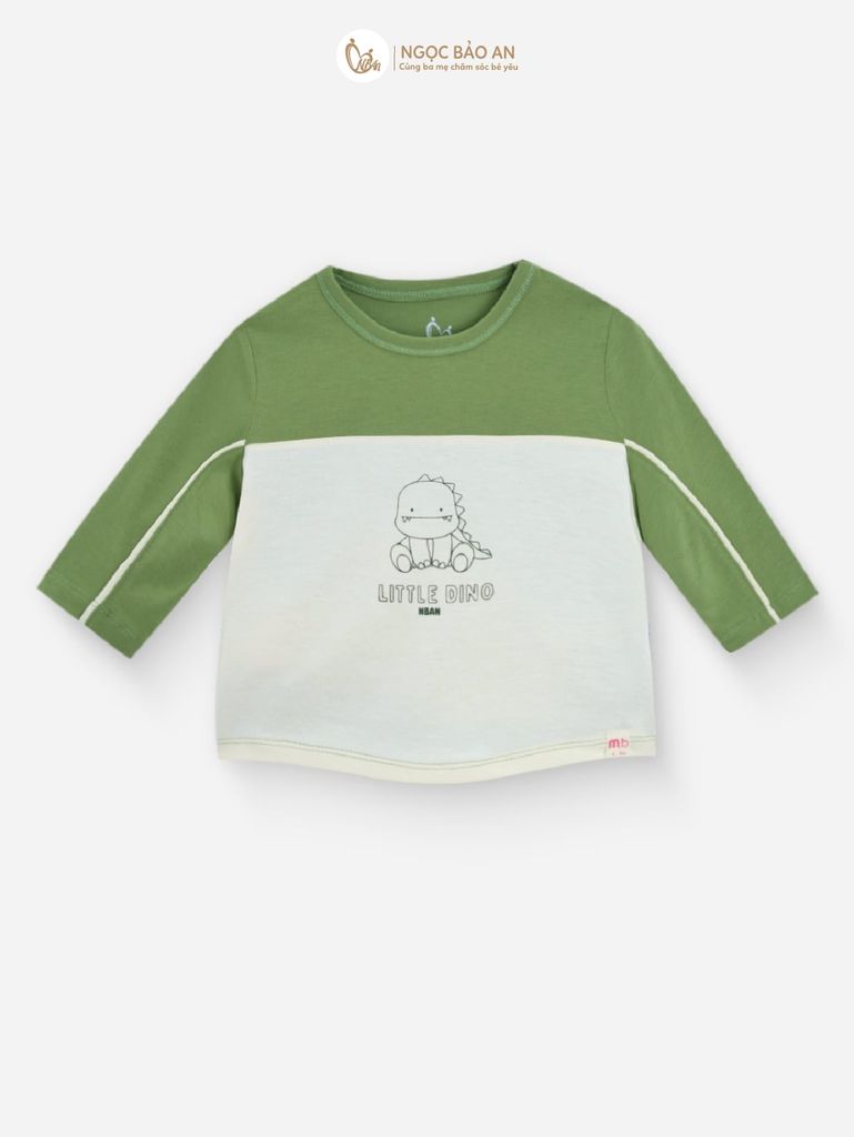 [M&B] BST DINO: Bộ áo phối quần tay dài little dino